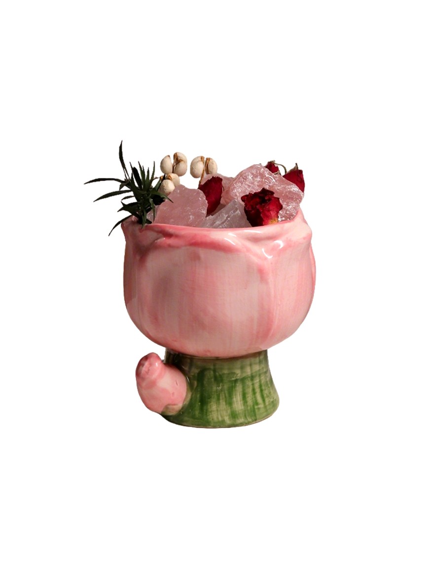 Rose Dried Flower Pink Diffuser Stone