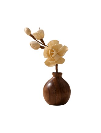Black Walnut Wood Vase with Aromatherapy